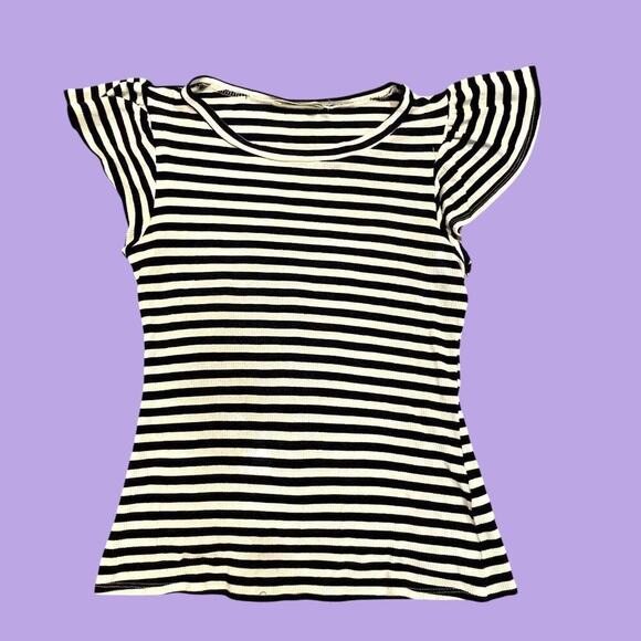 Altar’s State striped ruffle sleeve top - Picture 1 of 5